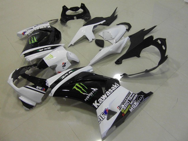 ABS Kits Carenatura Kawasaki ZX 250R 2008-2012 - Nero Bianco Monster ABS Kits Carenatura Kawasaki ZX 250R 2008-2012 - Nero Bianco Monster