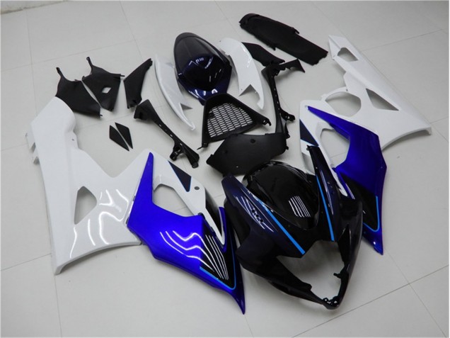 ABS Kits Carenatura Suzuki GSXR 1000 K5 2005-2006 - Blu Bianco