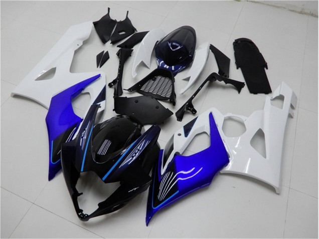 ABS Kits Carenatura Suzuki GSXR 1000 K5 2005-2006 - Blu Bianco