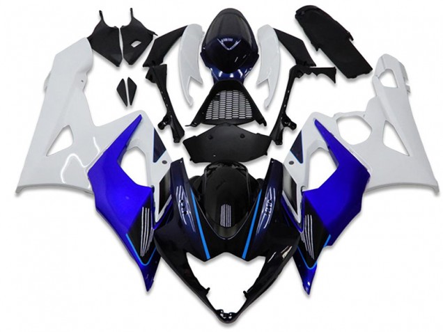 ABS Kits Carenatura Suzuki GSXR 1000 K5 2005-2006 - Blu Bianco