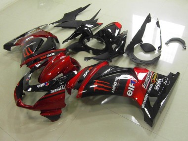 ABS Kits Carene Kawasaki ZX 250R 2008-2012 - Nero Rosso Monster