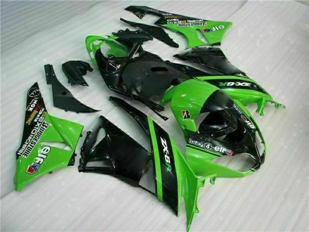 ABS Kits Carene Kawasaki ZX6R 2009-2012 - Verde Nero ABS Kits Carene Kawasaki ZX6R 2009-2012 - Verde Nero
