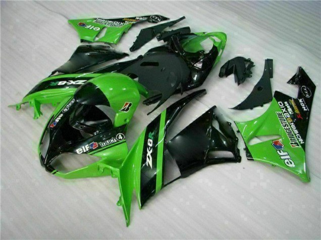 ABS Kits Carene Kawasaki ZX6R 2009-2012 - Verde Nero ABS Kits Carene Kawasaki ZX6R 2009-2012 - Verde Nero