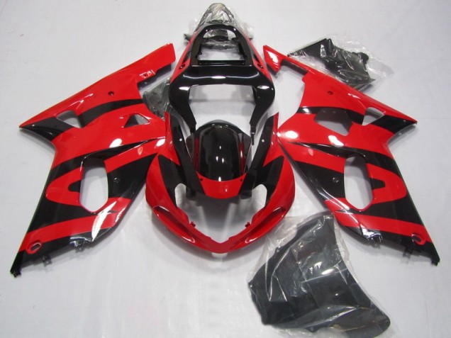 ABS Kits Carene Suzuki GSXR 750 K1 K2 K3 2001-2003 - Nero Rosso