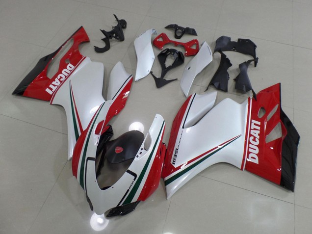 ABS Plastica & Carena Ducati 1199 2011-2014 - Bianco Rosso ABS Plastica & Carena Ducati 1199 2011-2014 - Bianco Rosso