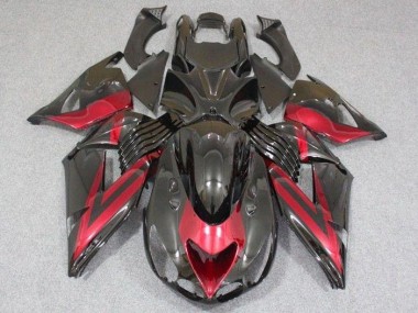 ABS Plastica & Carena Kawasaki ZX14R ZZR 1400 2006-2011 - Nero Rosso