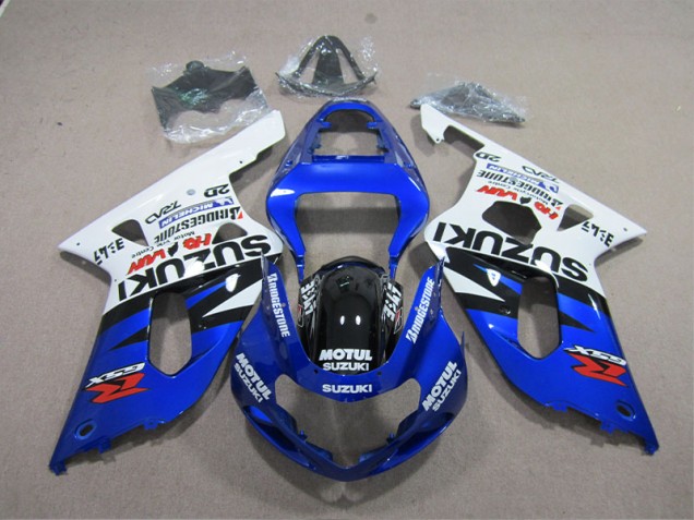ABS Plastica & Carena Suzuki GSXR 600 K1 K2 K3 2001-2003 - Blu Bianco Motul ABS Plastica & Carena Suzuki GSXR 600 K1 K2 K3 2001-2003 - Blu Bianco Motul