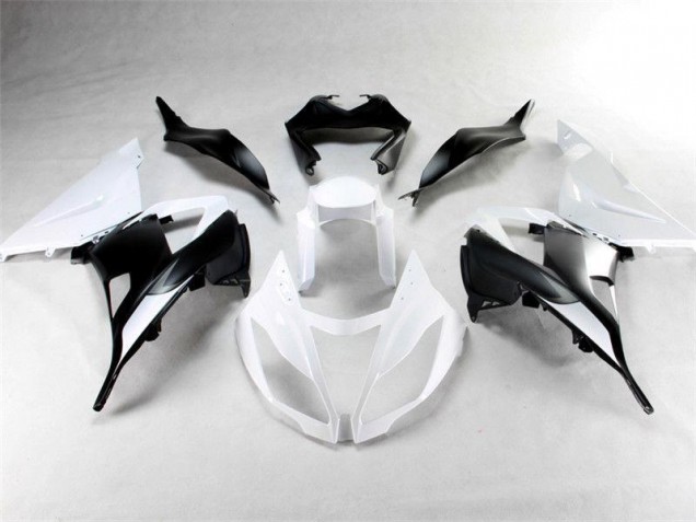 ABS Plastica & Carene Kawasaki ZX6R 2013-2018 - Bianco Nero ABS Plastica & Carene Kawasaki ZX6R 2013-2018 - Bianco Nero