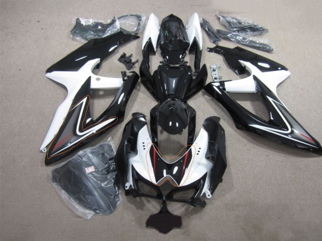 ABS Plastica & Carene Suzuki GSXR 600 K8 2008-2010 - Nero Bianco