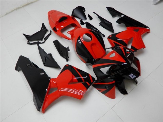 ABS Plastica Honda CBR 600 RR 2005-2006 - Rosso Nero ABS Plastica Honda CBR 600 RR 2005-2006 - Rosso Nero