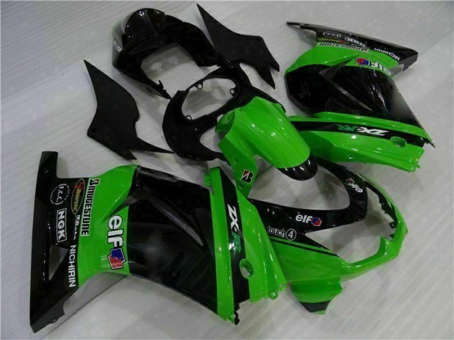 Carena Kawasaki EX250 2008-2012 - Nero Verde Carena Kawasaki EX250 2008-2012 - Nero Verde