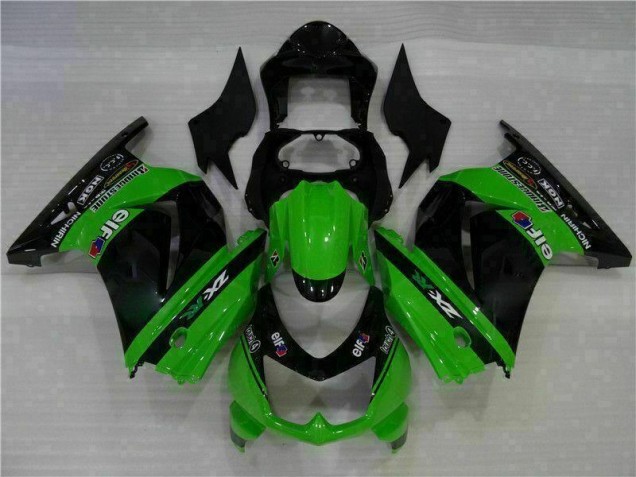 Carena Kawasaki EX250 2008-2012 - Nero Verde Carena Kawasaki EX250 2008-2012 - Nero Verde