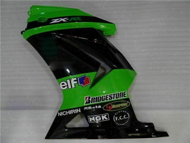 Carena Kawasaki EX250 2008-2012 - Nero Verde Carena Kawasaki EX250 2008-2012 - Nero Verde