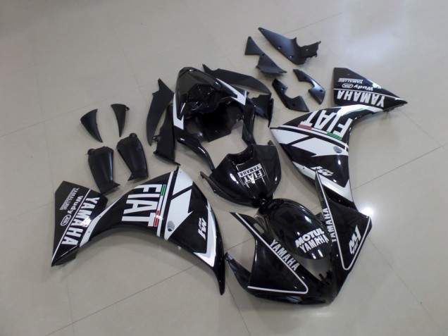 Carena Yamaha R1 2009-2011 - Nero Bianco Fiat Carena Yamaha R1 2009-2011 - Nero Bianco Fiat