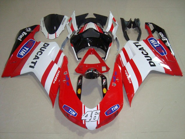 Carene Ducati 1098 2007-2014 - Rosso Bianco Tim 46 Carene Ducati 1098 2007-2014 - Rosso Bianco Tim 46
