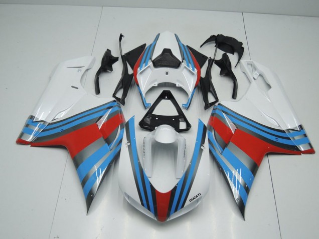 Carene Ducati 848 1098 1198 2007-2014 - Blu Bianco Rosso Carene Ducati 848 1098 1198 2007-2014 - Blu Bianco Rosso