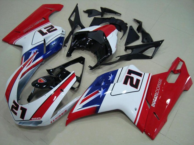 Carene Ducati 848 1098 1198 2007-2014 - Nero Bianco Rosso 21 Carene Ducati 848 1098 1198 2007-2014 - Nero Bianco Rosso 21