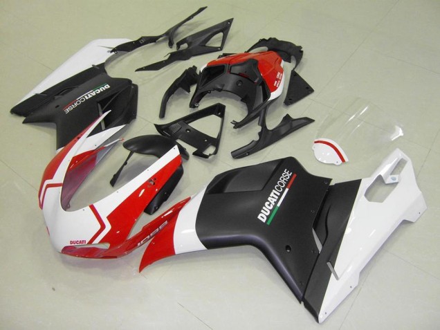 Carene Ducati 848 1098 1198 2007-2014 - Nero Opaco Bianco Rosso Carene Ducati 848 1098 1198 2007-2014 - Nero Opaco Bianco Rosso