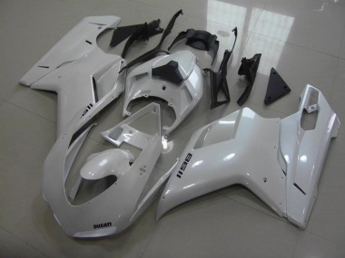 Carene Ducati 848 1098 1198 2007-2014 - Pear Bianco Nero Decalcomanie