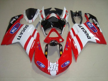 Carene Ducati 848 1098 1198 2007-2014 - Rosso Bianco 46