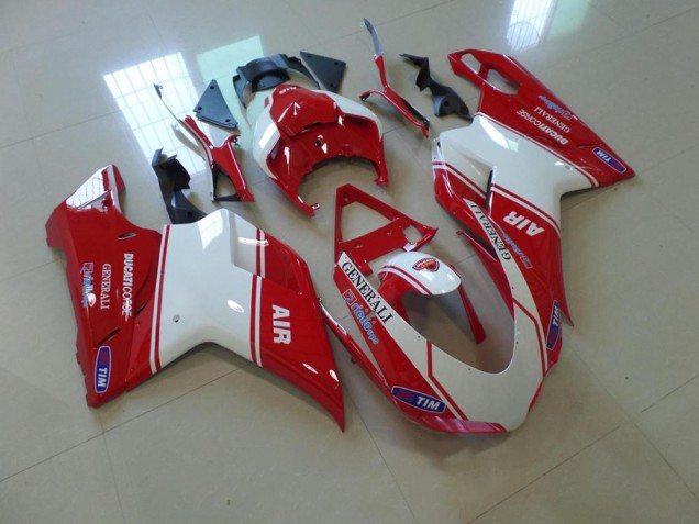 Carene Ducati 848 1098 1198 2007-2014 - Rosso & Bianco Air Carene Ducati 848 1098 1198 2007-2014 - Rosso & Bianco Air