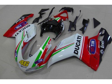Carene Ducati 848 1098 1198 2007-2014 - Rosso Bianco Giallo 46