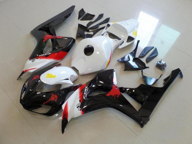 Carene Honda CBR 1000 RR 2006-2007 - Bianco Nero con No Adesivo Carene Honda CBR 1000 RR 2006-2007 - Bianco Nero con No Adesivo