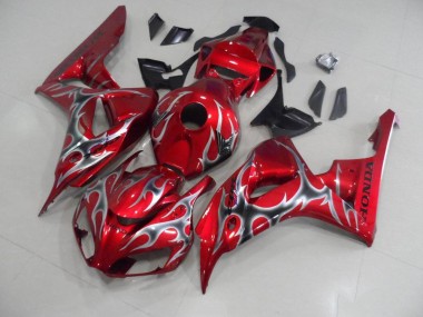 Carene Honda CBR 1000 RR 2006-2007 - Rosso con Nero Grigio Fiamma