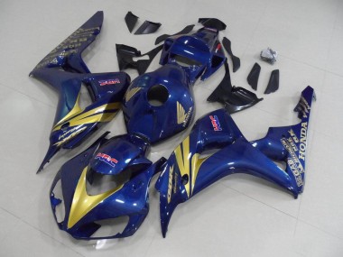 Carene Honda CBR 1000 RR 2006-2007 - Scuro Blu con Oro Banda