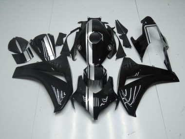 Carene Honda CBR 1000 RR 2008-2011 - Lucido Nero con Argento Banda