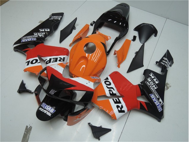Carene Honda CBR 600 RR 2003-2004 - Arancia Rosso Nero Repsol Carene Honda CBR 600 RR 2003-2004 - Arancia Rosso Nero Repsol