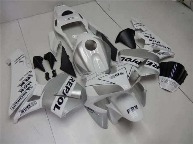 Carene Honda CBR 600 RR 2003-2004 - Argento Bianco Nero Repsol