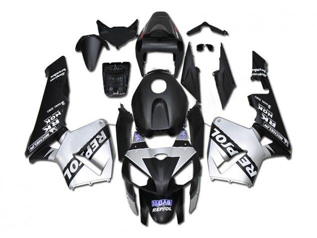 Carene Honda CBR 600 RR 2005-2006 - Argento Repsol Nero Carene Honda CBR 600 RR 2005-2006 - Argento Repsol Nero