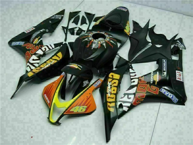 Carene Honda CBR 600 RR 2007-2008 - Nero Giallo Repsol 46