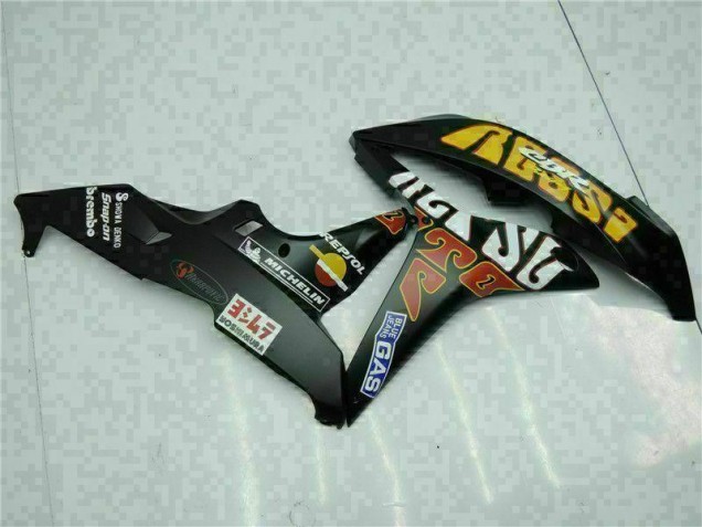 Carene Honda CBR 600 RR 2007-2008 - Nero Giallo Repsol 46