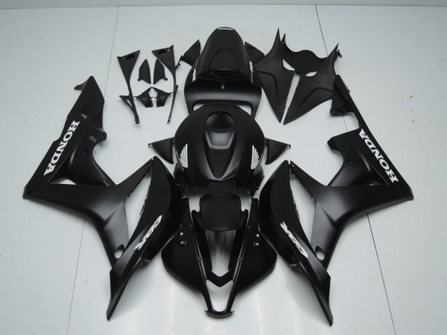 Carene Honda CBR 600 RR 2007-2008 - Nero Opaco con Bianco Adesivo