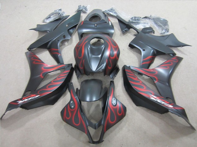 Carene Honda CBR 600 RR 2007-2008 - Nero con Rosso Fiamma