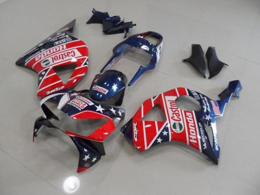 Carene Honda CBR 900 RR 954 2002-2003 - Blu Rosso Cycle World Castrol