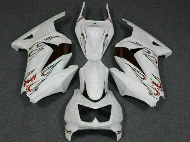 Carene Kawasaki EX250 2008-2012 - Bianco Rosso Carene Kawasaki EX250 2008-2012 - Bianco Rosso
