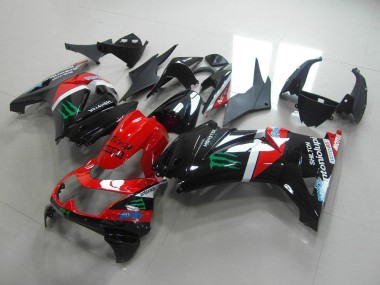 Carene Kawasaki ZX 250R 2008-2012 - Rosso & Nero Monster