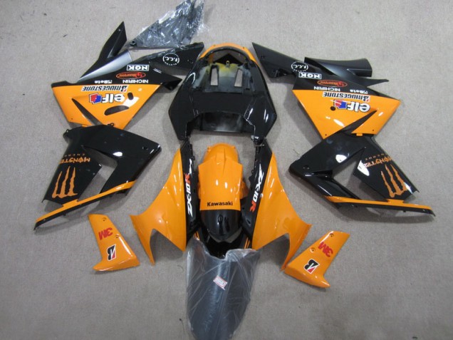 Carene Kawasaki ZX10R 2003-2005 - Nero Arancia 3M Monster Carene Kawasaki ZX10R 2003-2005 - Nero Arancia 3M Monster