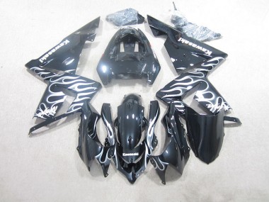 Carene Kawasaki ZX10R 2003-2005 - Nero Bianco Fiamma