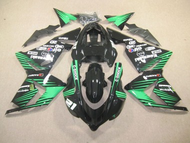 Carene Kawasaki ZX10R 2003-2005 - Nero Verde C-Shock Monster