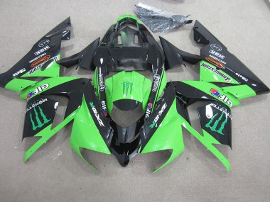 Carene Kawasaki ZX10R 2003-2005 - Nero Verde Monster