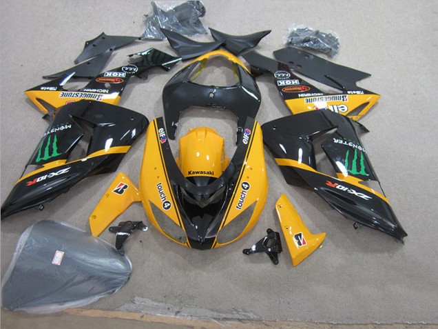 Carene Kawasaki ZX10R 2006-2007 - Nero Giallo Touch4 Monster Carene Kawasaki ZX10R 2006-2007 - Nero Giallo Touch4 Monster