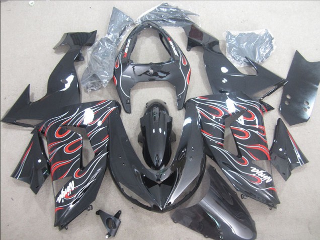 Carene Kawasaki ZX10R 2006-2007 - Nero Rosso Bianco Fiamma Ninja Carene Kawasaki ZX10R 2006-2007 - Nero Rosso Bianco Fiamma Ninja