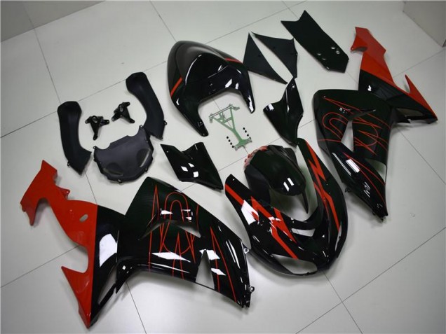 Carene Kawasaki ZX10R 2006-2007 - Nero Rosso Carene Kawasaki ZX10R 2006-2007 - Nero Rosso