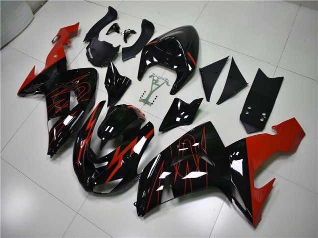Carene Kawasaki ZX10R 2006-2007 - Nero Rosso Carene Kawasaki ZX10R 2006-2007 - Nero Rosso