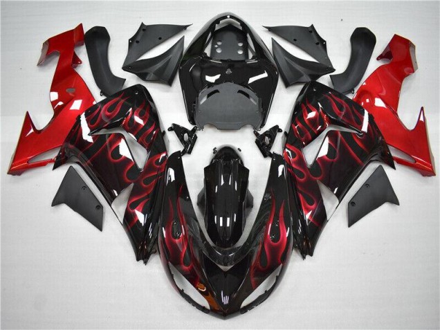 Carene Kawasaki ZX10R 2006-2007 - Rosso Fiamma Carene Kawasaki ZX10R 2006-2007 - Rosso Fiamma