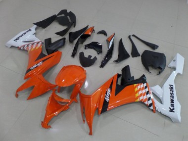 Carene Kawasaki ZX10R 2008-2010 - Arancia & Bianco